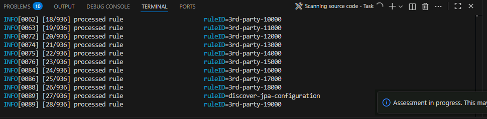 Assessment Rules Terminal