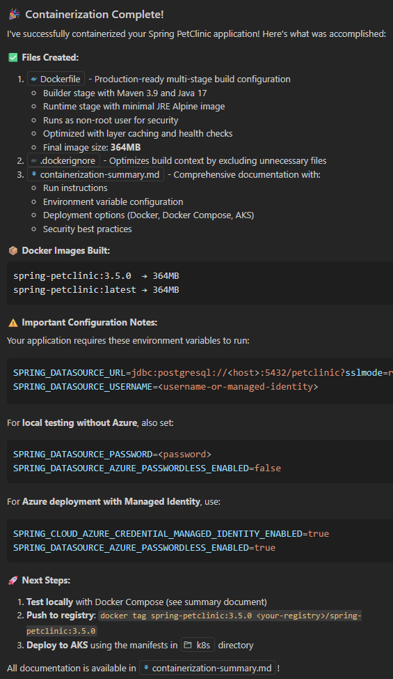 Containerization Complete