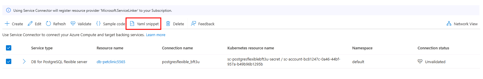 YAML Snippet Button